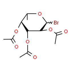 ChemSpider 2D Image | (5xi)-2,3,4-Tri-O-acetyl-6-deoxy-D-arabino-hexopyranosyl bromide | C12H17BrO7