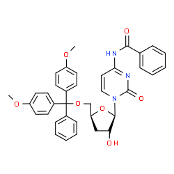 ChemSpider 2D Image | N-Benzoyl-5'-O-[bis(4-methoxyphenyl)(phenyl)methyl]-3'-deoxycytidine | C37H35N3O7
