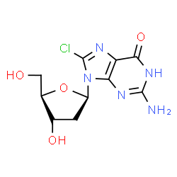ChemSpider 2D Image | 8-Chloro-2'-deoxyguanosine | C10H12ClN5O4