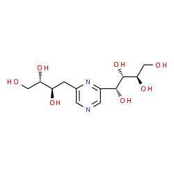 ChemSpider 2D Image | (1R,2S,3R)-1-{6-[(2R,3S)-2,3,4-Trihydroxybutyl]-2-pyrazinyl}-1,2,3,4-butanetetrol | C12H20N2O7