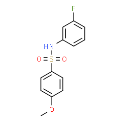 ChemSpider 2D Image | N-(3-Fluorophenyl)-4-methoxybenzenesulfonamide | C13H12FNO3S