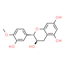 ChemSpider 2D Image | (2S,3R)-2-(3-Hydroxy-4-methoxyphenyl)-3,5,7-chromanetriol | C16H16O6