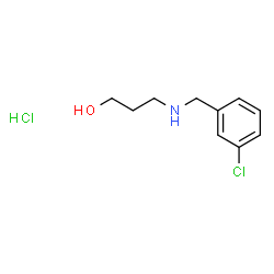 ChemSpider 2D Image | 3-[(3-Chlorobenzyl)amino]-1-propanol hydrochloride (1:1) | C10H15Cl2NO