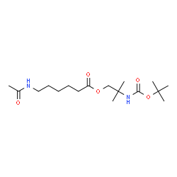 ChemSpider 2D Image | 2-Methyl-2-({[(2-methyl-2-propanyl)oxy]carbonyl}amino)propyl 6-acetamidohexanoate | C17H32N2O5