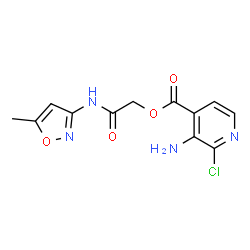 ChemSpider 2D Image | 2-[(5-Methyl-1,2-oxazol-3-yl)amino]-2-oxoethyl 3-amino-2-chloroisonicotinate | C12H11ClN4O4