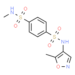 ChemSpider 2D Image | N-Methyl-N'-(5-methyl-1,2-oxazol-4-yl)-1,4-benzenedisulfonamide | C11H13N3O5S2