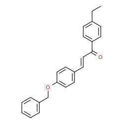 ChemSpider 2D Image | (2E)-3-[4-(Benzyloxy)phenyl]-1-(4-ethylphenyl)-2-propen-1-one | C24H22O2