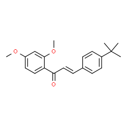 ChemSpider 2D Image | (2E)-1-(2,4-Dimethoxyphenyl)-3-[4-(2-methyl-2-propanyl)phenyl]-2-propen-1-one | C21H24O3