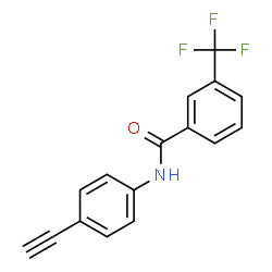 ChemSpider 2D Image | N-(4-Ethynylphenyl)-3-(trifluoromethyl)benzamide | C16H10F3NO