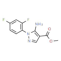 ChemSpider 2D Image | Methyl 5-amino-1-(2,4-difluorophenyl)-1H-pyrazole-4-carboxylate | C11H9F2N3O2