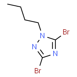 ChemSpider 2D Image | 3,5-Dibromo-1-butyl-1H-1,2,4-triazole | C6H9Br2N3