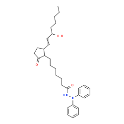 ChemSpider 2D Image | 15-Hydroxy-9-oxo-N',N'-diphenylprost-13-ene-1-hydrazide | C32H44N2O3