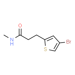 ChemSpider 2D Image | 3-(4-Bromo-2-thienyl)-N-methylpropanamide | C8H10BrNOS