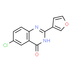 ChemSpider 2D Image | 6-Chloro-2-(3-furyl)-4(1H)-quinazolinone | C12H7ClN2O2