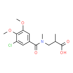 ChemSpider 2D Image | 3-[(3-Chloro-4,5-dimethoxybenzoyl)(methyl)amino]-2-methylpropanoic acid | C14H18ClNO5