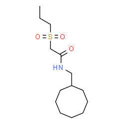 ChemSpider 2D Image | N-(Cyclooctylmethyl)-2-(propylsulfonyl)acetamide | C14H27NO3S