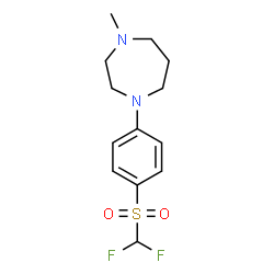 ChemSpider 2D Image | 1-{4-[(Difluoromethyl)sulfonyl]phenyl}-4-methyl-1,4-diazepane | C13H18F2N2O2S