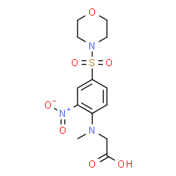 ChemSpider 2D Image | N-Methyl-N-[4-(4-morpholinylsulfonyl)-2-nitrophenyl]glycine | C13H17N3O7S