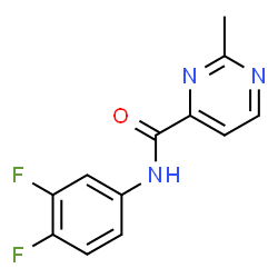 ChemSpider 2D Image | N-(3,4-Difluorophenyl)-2-methyl-4-pyrimidinecarboxamide | C12H9F2N3O