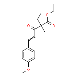 ChemSpider 2D Image | Ethyl 2,2-diethyl-5-(4-methoxyphenyl)-3-oxo-4-pentenoate | C18H24O4