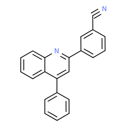 ChemSpider 2D Image | 3-(4-Phenyl-2-quinolinyl)benzonitrile | C22H14N2