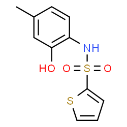 ChemSpider 2D Image | N-(2-Hydroxy-4-methylphenyl)-2-thiophenesulfonamide | C11H11NO3S2