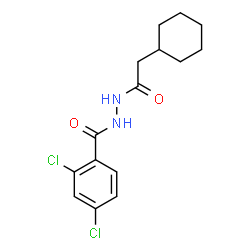 ChemSpider 2D Image | 2,4-Dichloro-N'-(cyclohexylacetyl)benzohydrazide | C15H18Cl2N2O2
