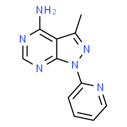 ChemSpider 2D Image | 3-Methyl-1-(2-pyridinyl)-1H-pyrazolo[3,4-d]pyrimidin-4-amine | C11H10N6