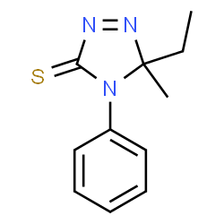 ChemSpider 2D Image | 5-Ethyl-5-methyl-4-phenyl-4,5-dihydro-3H-1,2,4-triazole-3-thione | C11H13N3S