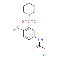 ChemSpider 2D Image | 2-Chloro-N-[4-methoxy-3-(1-piperidinylsulfonyl)phenyl]acetamide | C14H19ClN2O4S