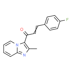 ChemSpider 2D Image | 3-(4-Fluorophenyl)-1-(2-methylimidazo[1,2-a]pyridin-3-yl)-2-propen-1-one | C17H13FN2O