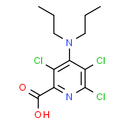ChemSpider 2D Image | 3,5,6-Trichloro-4-(dipropylamino)-2-pyridinecarboxylic acid | C12H15Cl3N2O2