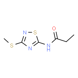 ChemSpider 2D Image | N-[3-(Methylsulfanyl)-1,2,4-thiadiazol-5-yl]propanamide | C6H9N3OS2
