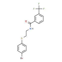 ChemSpider 2D Image | N-{2-[(4-Bromophenyl)sulfanyl]ethyl}-3-(trifluoromethyl)benzamide | C16H13BrF3NOS