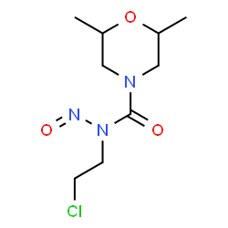 ChemSpider 2D Image | N-(2-Chloroethyl)-2,6-dimethyl-N-nitroso-4-morpholinecarboxamide | C9H16ClN3O3