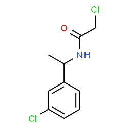 ChemSpider 2D Image | 2-Chloro-N-[1-(3-chlorophenyl)ethyl]acetamide | C10H11Cl2NO