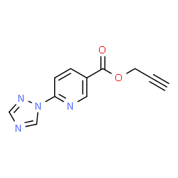 ChemSpider 2D Image | 2-Propyn-1-yl 6-(1H-1,2,4-triazol-1-yl)nicotinate | C11H8N4O2
