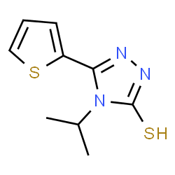 ChemSpider 2D Image | 4-Isopropyl-5-(thiophen-2-yl)-4H-1,2,4-triazole-3-thiol | C9H11N3S2
