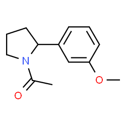 ChemSpider 2D Image | 1-[2-(3-Methoxyphenyl)-1-pyrrolidinyl]ethanone | C13H17NO2