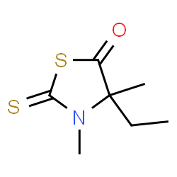 ChemSpider 2D Image | 4-Ethyl-3,4-dimethyl-2-thioxo-1,3-thiazolidin-5-one | C7H11NOS2