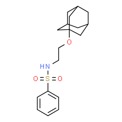 ChemSpider 2D Image | N-[2-(Adamantan-1-yloxy)ethyl]benzenesulfonamide | C18H25NO3S