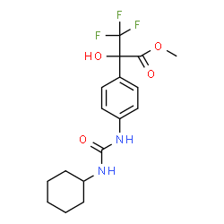 ChemSpider 2D Image | Methyl 2-{4-[(cyclohexylcarbamoyl)amino]phenyl}-3,3,3-trifluoro-2-hydroxypropanoate | C17H21F3N2O4