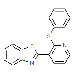 ChemSpider 2D Image | 2-[2-(Phenylsulfanyl)-3-pyridinyl]-1,3-benzothiazole | C18H12N2S2