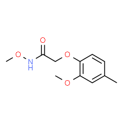 ChemSpider 2D Image | N-Methoxy-2-(2-methoxy-4-methylphenoxy)acetamide | C11H15NO4