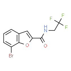 ChemSpider 2D Image | 7-Bromo-N-(2,2,2-trifluoroethyl)-1-benzofuran-2-carboxamide | C11H7BrF3NO2