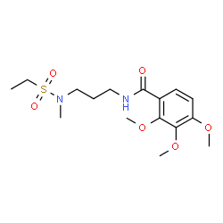 ChemSpider 2D Image | N-{3-[(Ethylsulfonyl)(methyl)amino]propyl}-2,3,4-trimethoxybenzamide | C16H26N2O6S