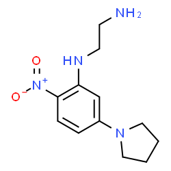 ChemSpider 2D Image | N-[2-Nitro-5-(1-pyrrolidinyl)phenyl]-1,2-ethanediamine | C12H18N4O2