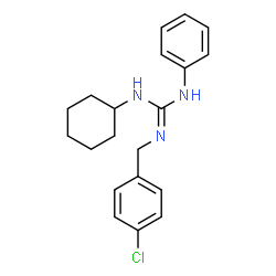 ChemSpider 2D Image | 2-(4-Chlorobenzyl)-1-cyclohexyl-3-phenylguanidine | C20H24ClN3