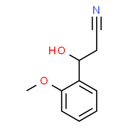 ChemSpider 2D Image | 3-Hydroxy-3-(2-methoxyphenyl)propanenitrile | C10H11NO2