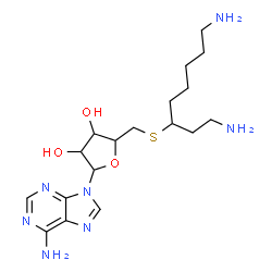 ChemSpider 2D Image | 9-[5-S-(1,8-Diamino-3-octanyl)-5-thiopentofuranosyl]-9H-purin-6-amine | C18H31N7O3S